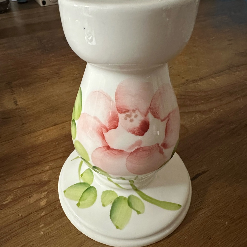 Vintage JoAnn’s Floral Ceramic Candle Holder
